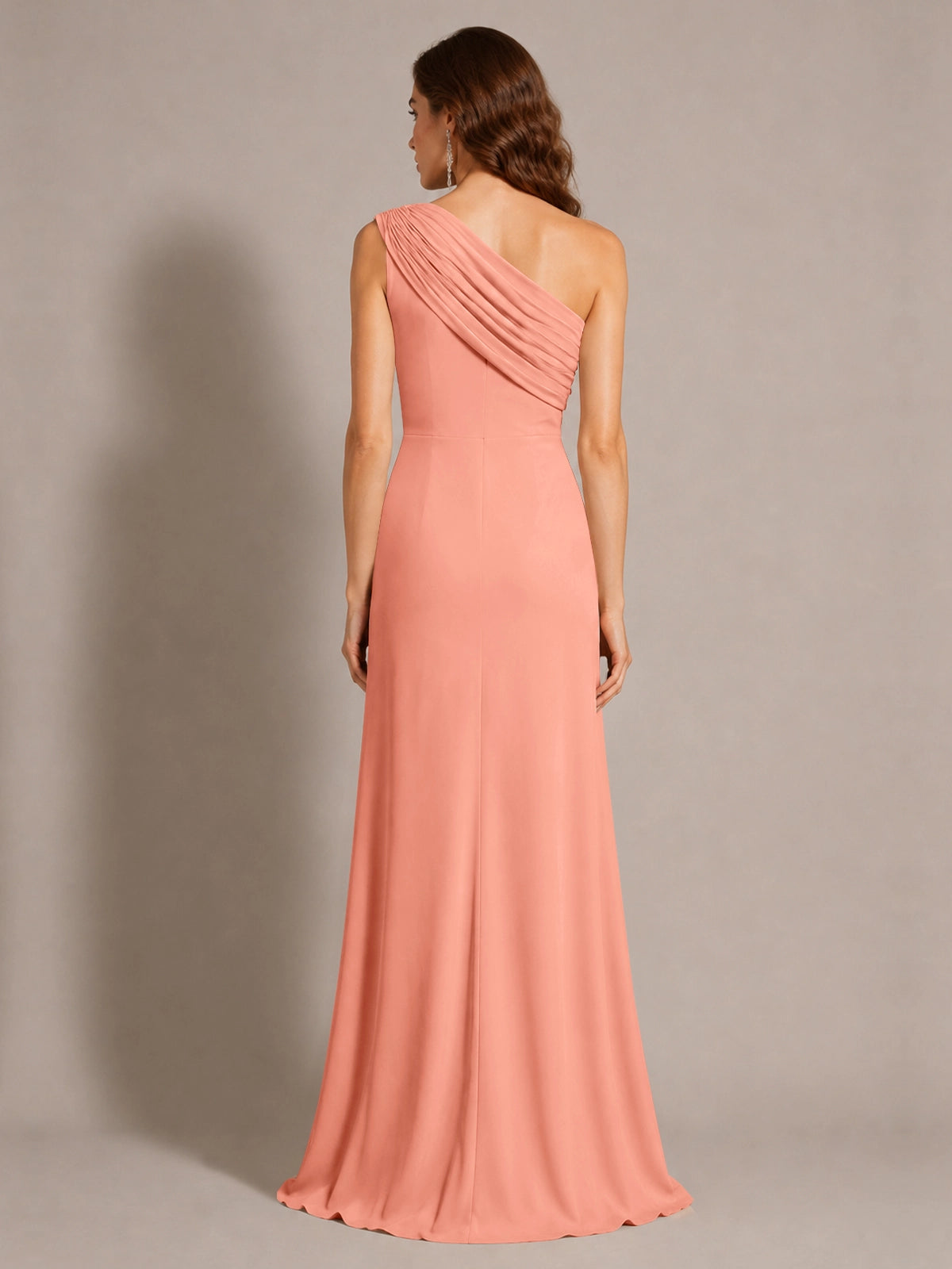 One-Shoulder Prom Dress with Slit