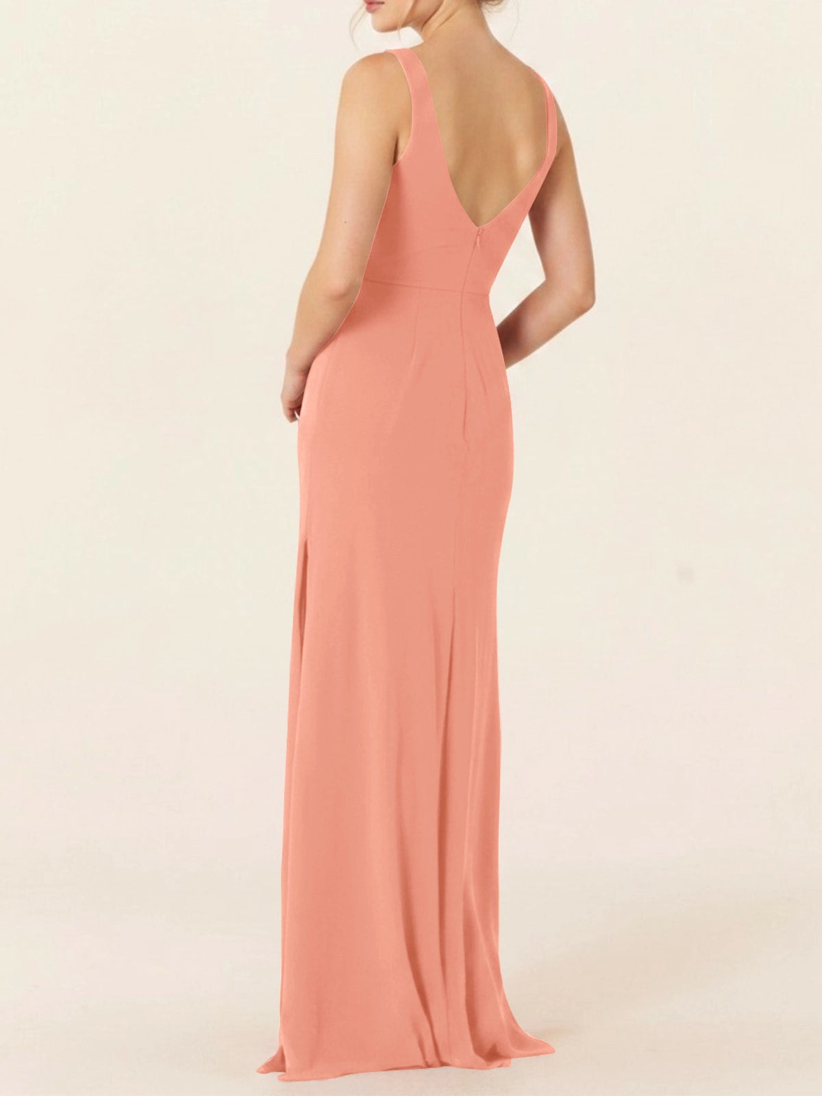 Chiffon Bridesmaid Dress with Slit 