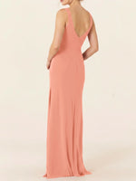 Chiffon Bridesmaid Dress with Slit 