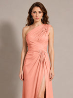 One-Shoulder Prom Dress with Slit