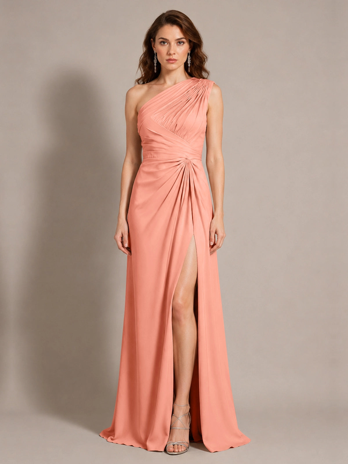 One-Shoulder Prom Dress with Slit