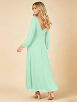A-line Bridesmaid Dress with Long Sleeves 