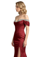 Corset Beaded Trumpet Prom Dress 