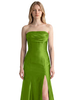 Strapless Ruched Bodice Prom Dress 