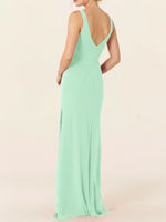 Chiffon Bridesmaid Dress with Slit 