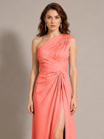 One-Shoulder Prom Dress with Slit