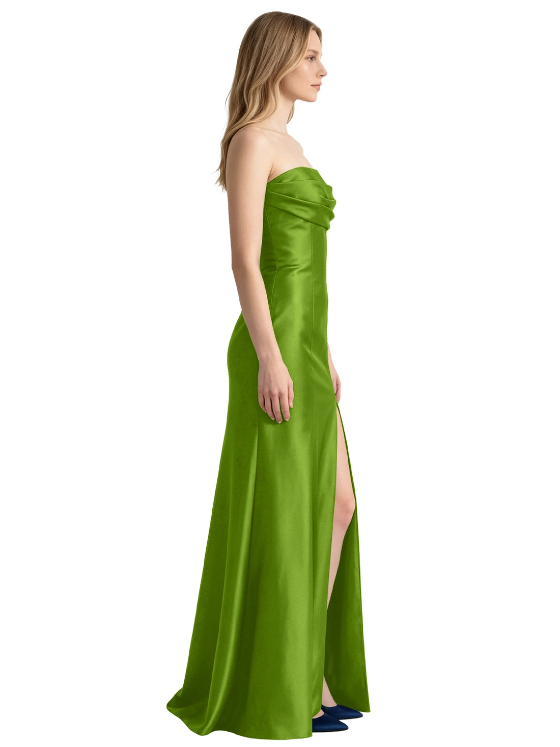 Strapless Ruched Bodice Prom Dress 