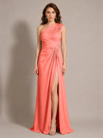 One-Shoulder Prom Dress with Slit