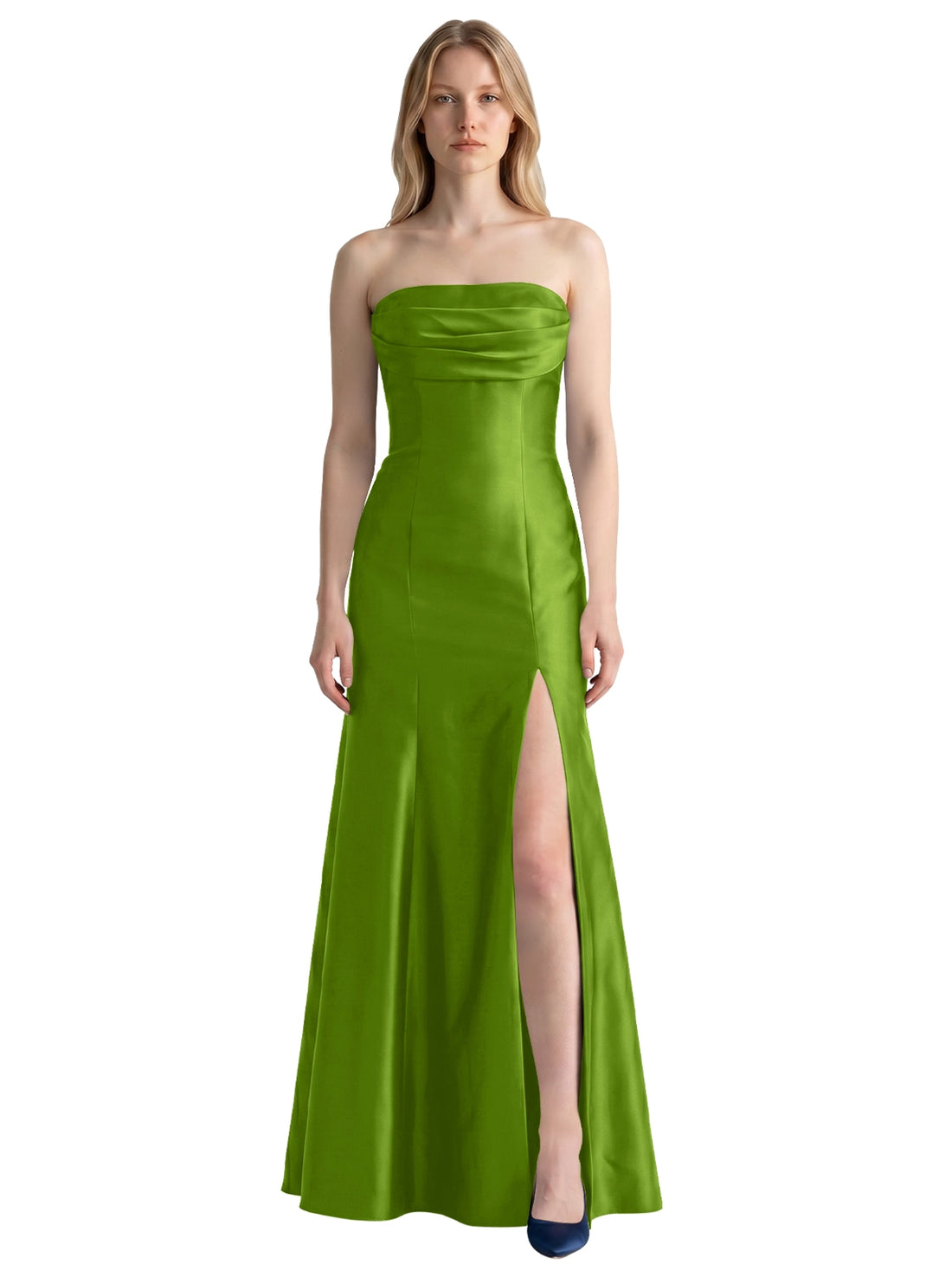 Strapless Ruched Bodice Prom Dress 