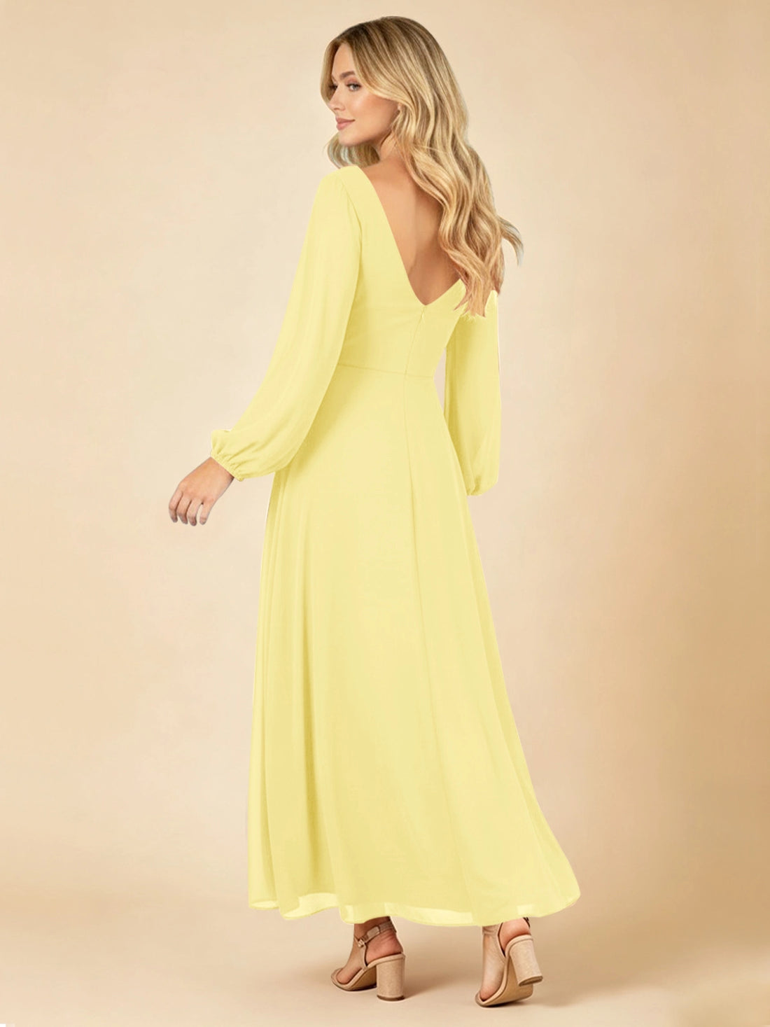 A-line Bridesmaid Dress with Long Sleeves 