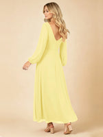 A-line Bridesmaid Dress with Long Sleeves 