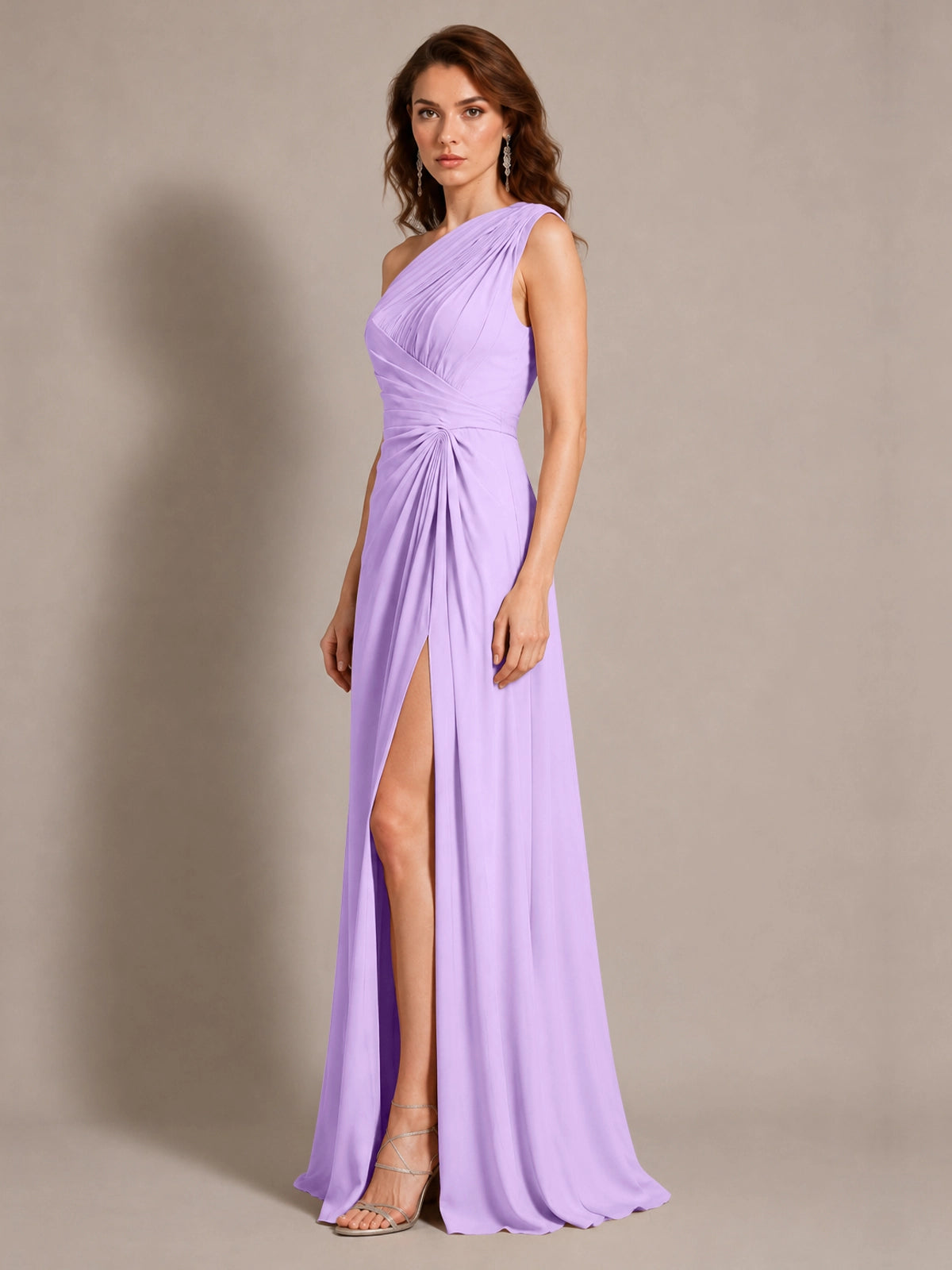 One-Shoulder Prom Dress with Slit