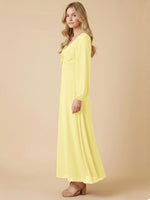 A-line Bridesmaid Dress with Long Sleeves 
