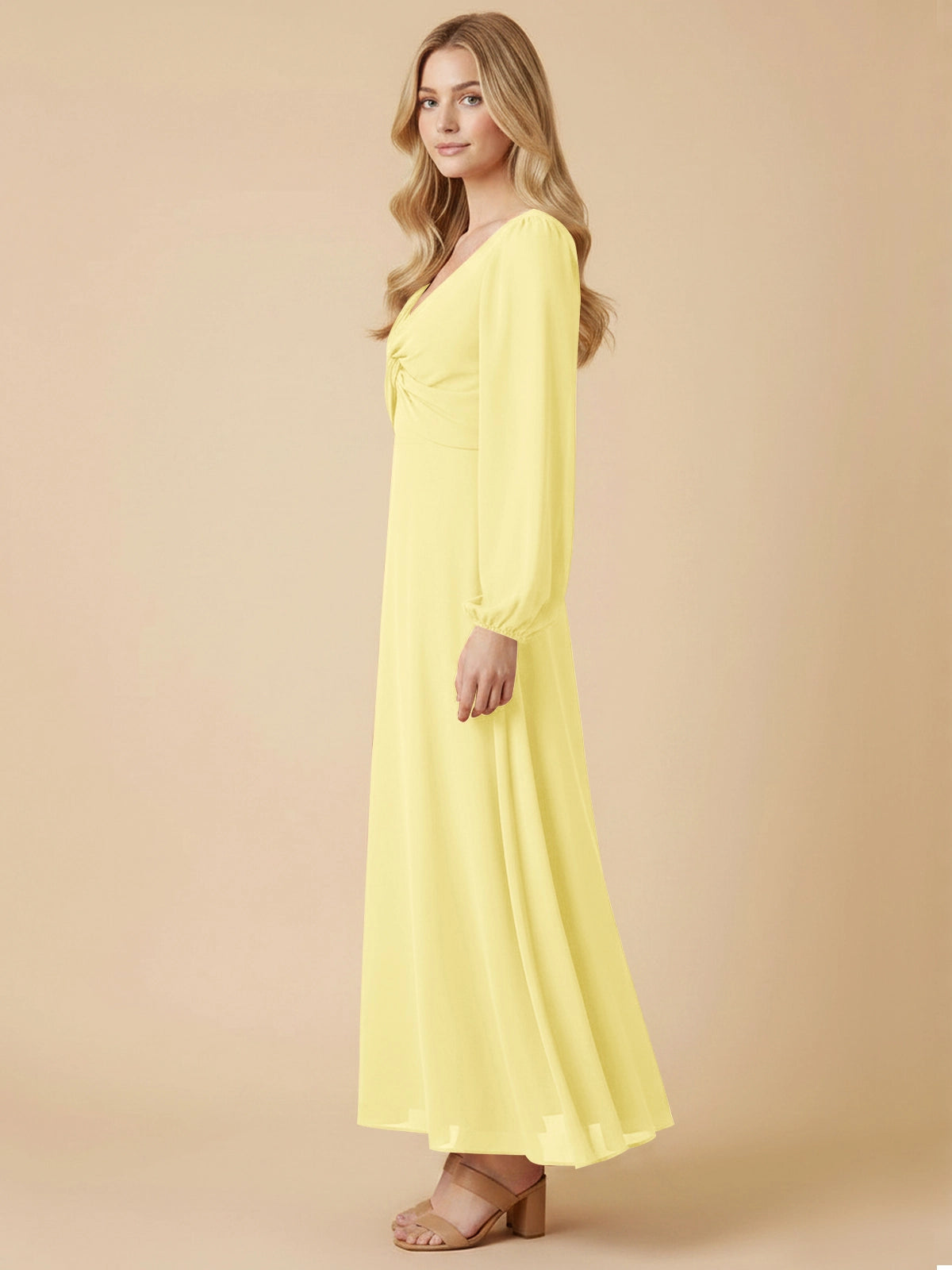A-line Bridesmaid Dress with Long Sleeves 