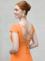 Flowy Ruffle Sheath Bridesmaid Dress 