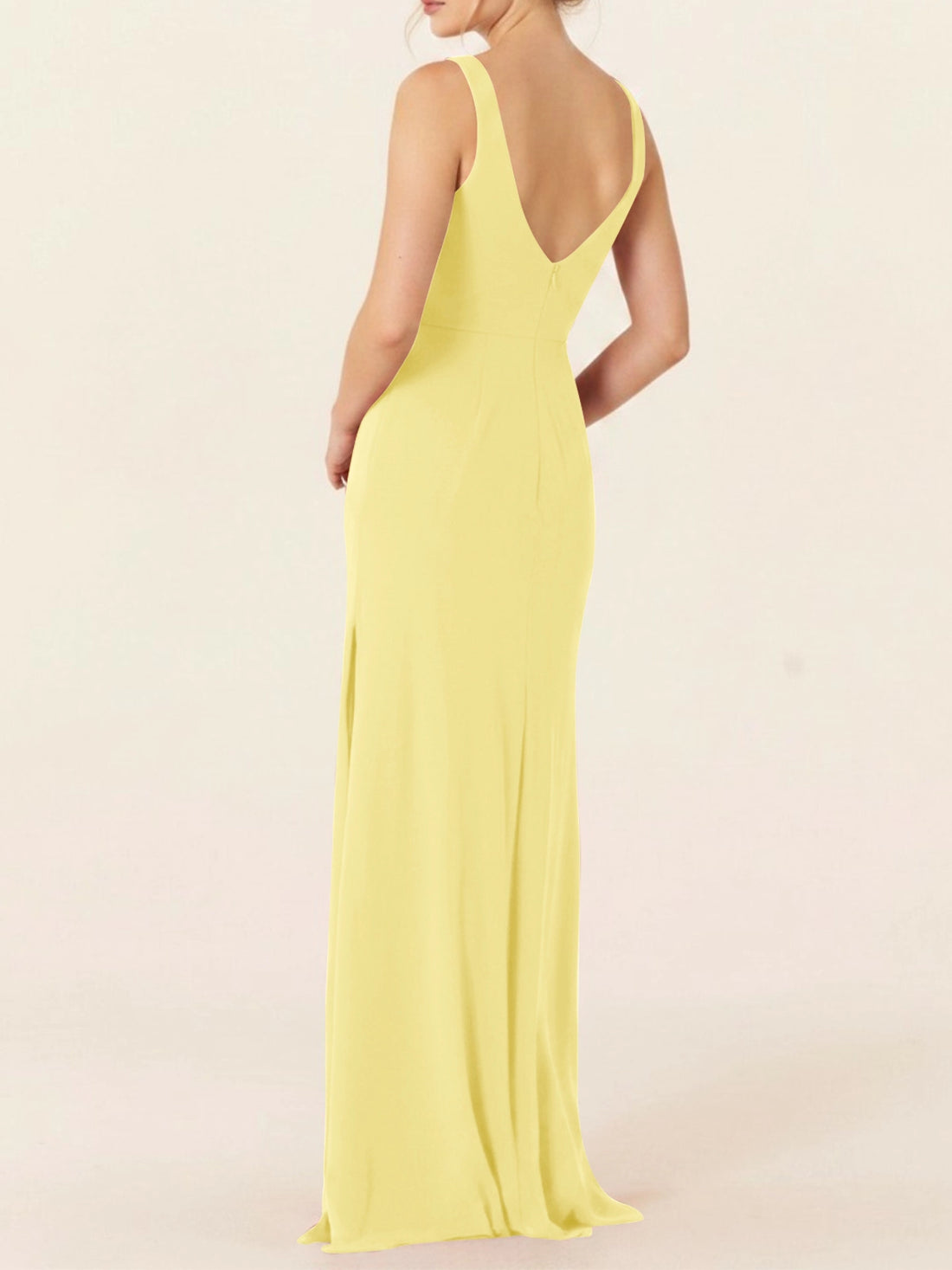 Chiffon Bridesmaid Dress with Slit 