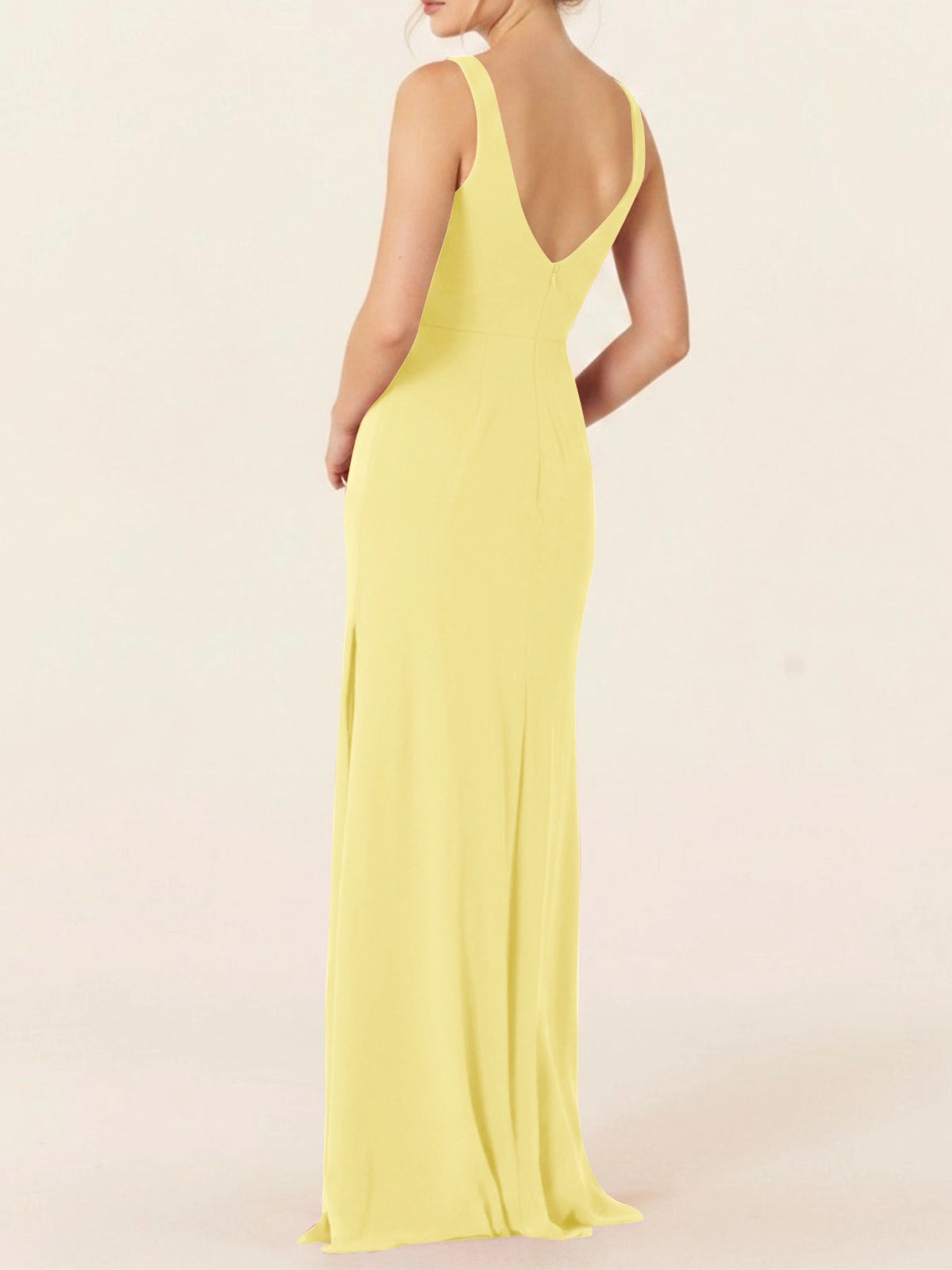 Chiffon Bridesmaid Dress with Slit 