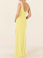 Chiffon Bridesmaid Dress with Slit 