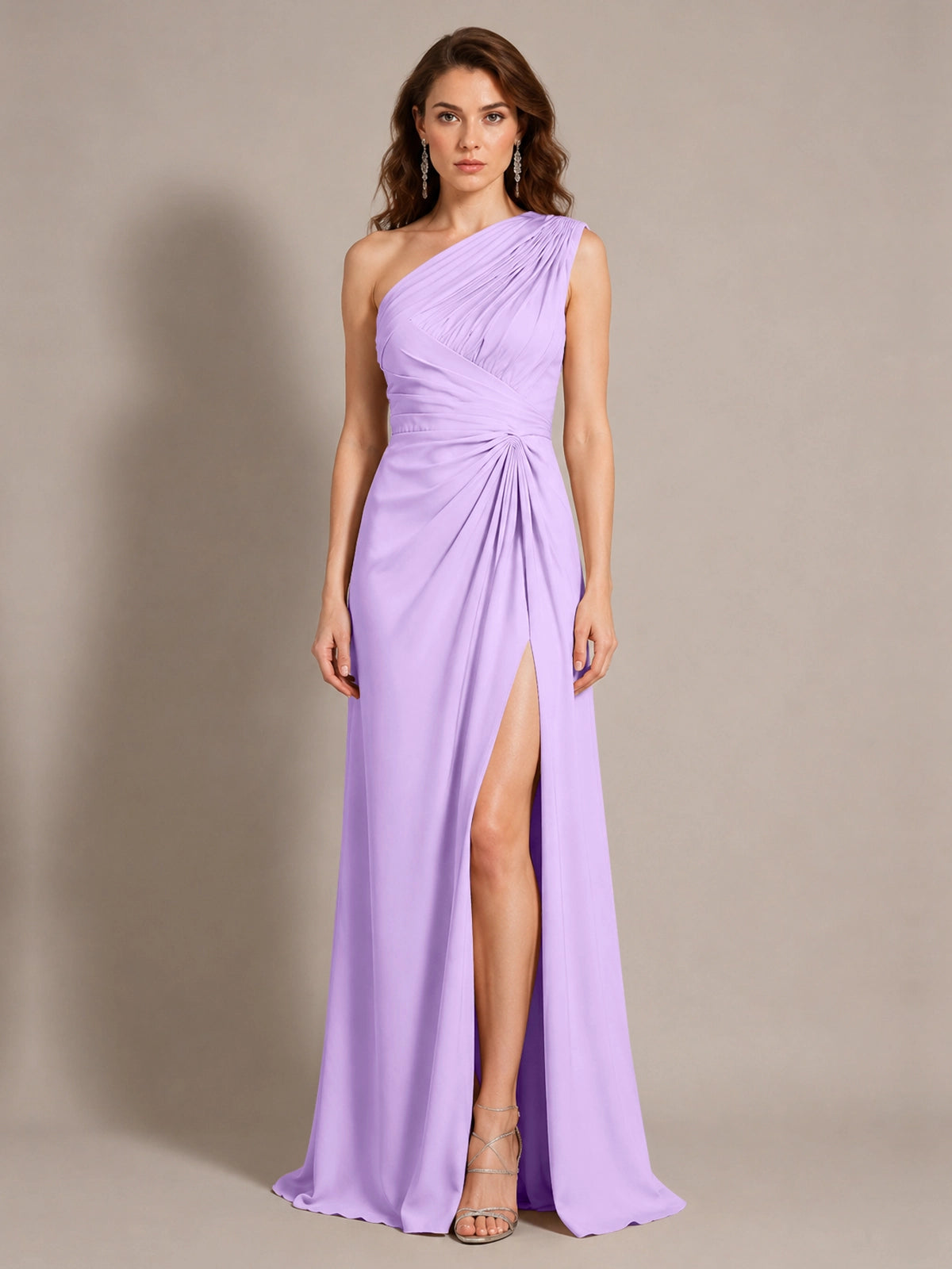 One-Shoulder Prom Dress with Slit