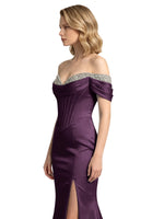 Corset Beaded Trumpet Prom Dress 