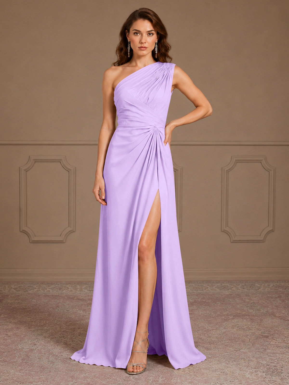 One-Shoulder Prom Dress with Slit