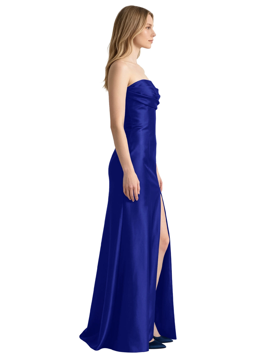 Strapless Ruched Bodice Prom Dress 