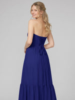 Strapless Bridesmaid Dress with Slit 