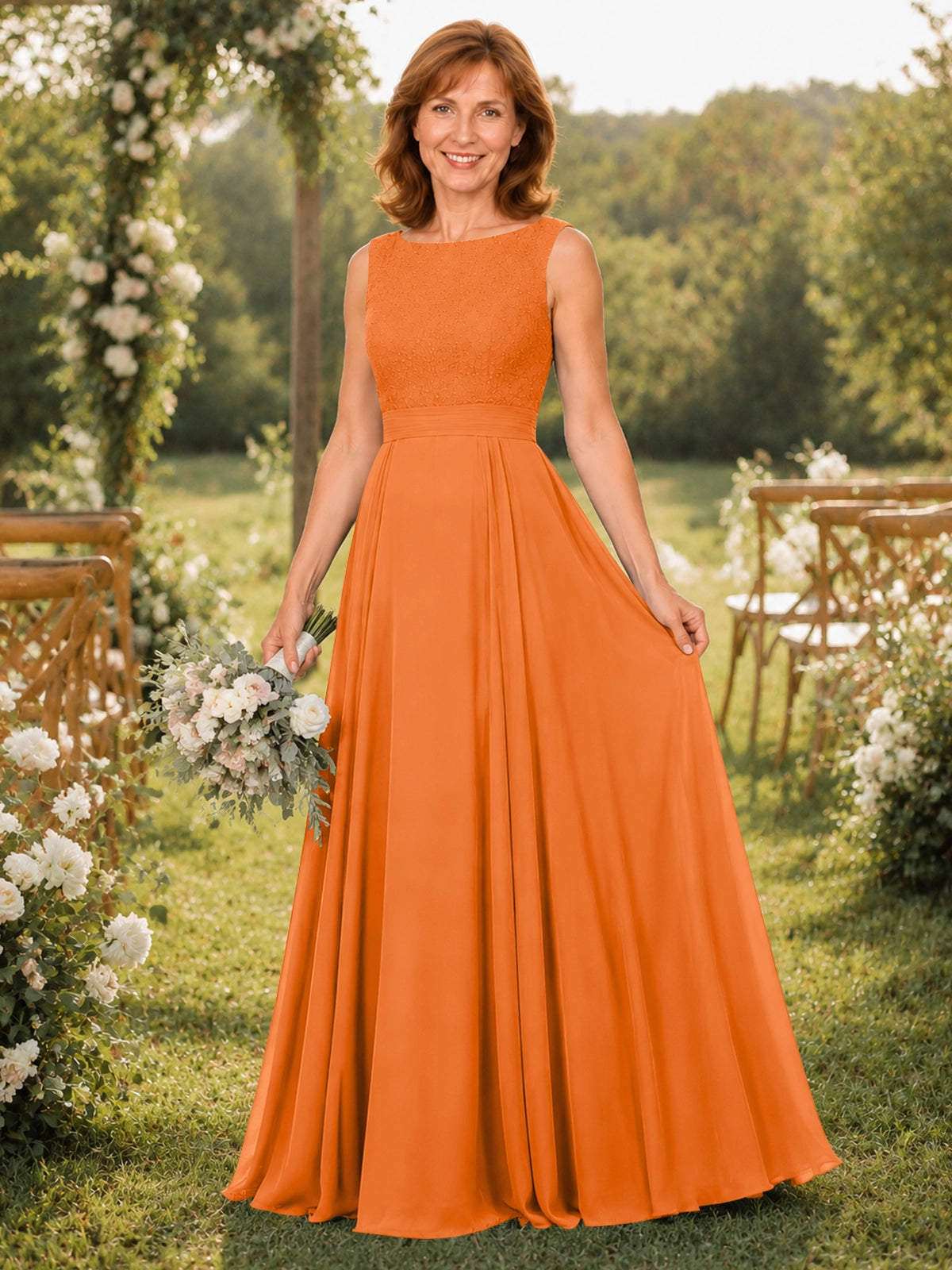 A-line Mother of the Bride Dress