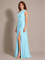 One-Shoulder Prom Dress with Slit