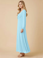 A-line Bridesmaid Dress with Long Sleeves 