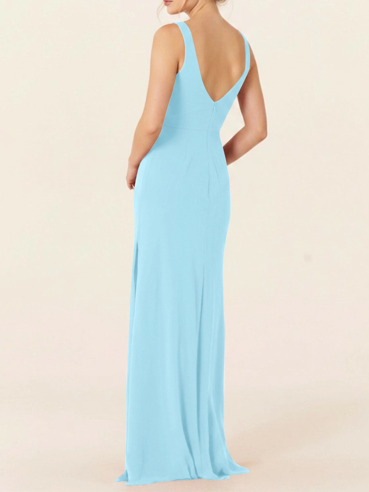 Chiffon Bridesmaid Dress with Slit 