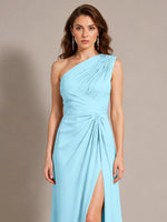 One-Shoulder Prom Dress with Slit