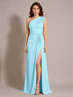 One-Shoulder Prom Dress with Slit
