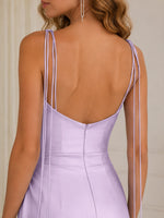 Cowl Neck Prom Dress with Ruched Waist