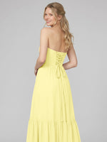 Strapless Bridesmaid Dress with Slit 