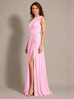 One-Shoulder Prom Dress with Slit
