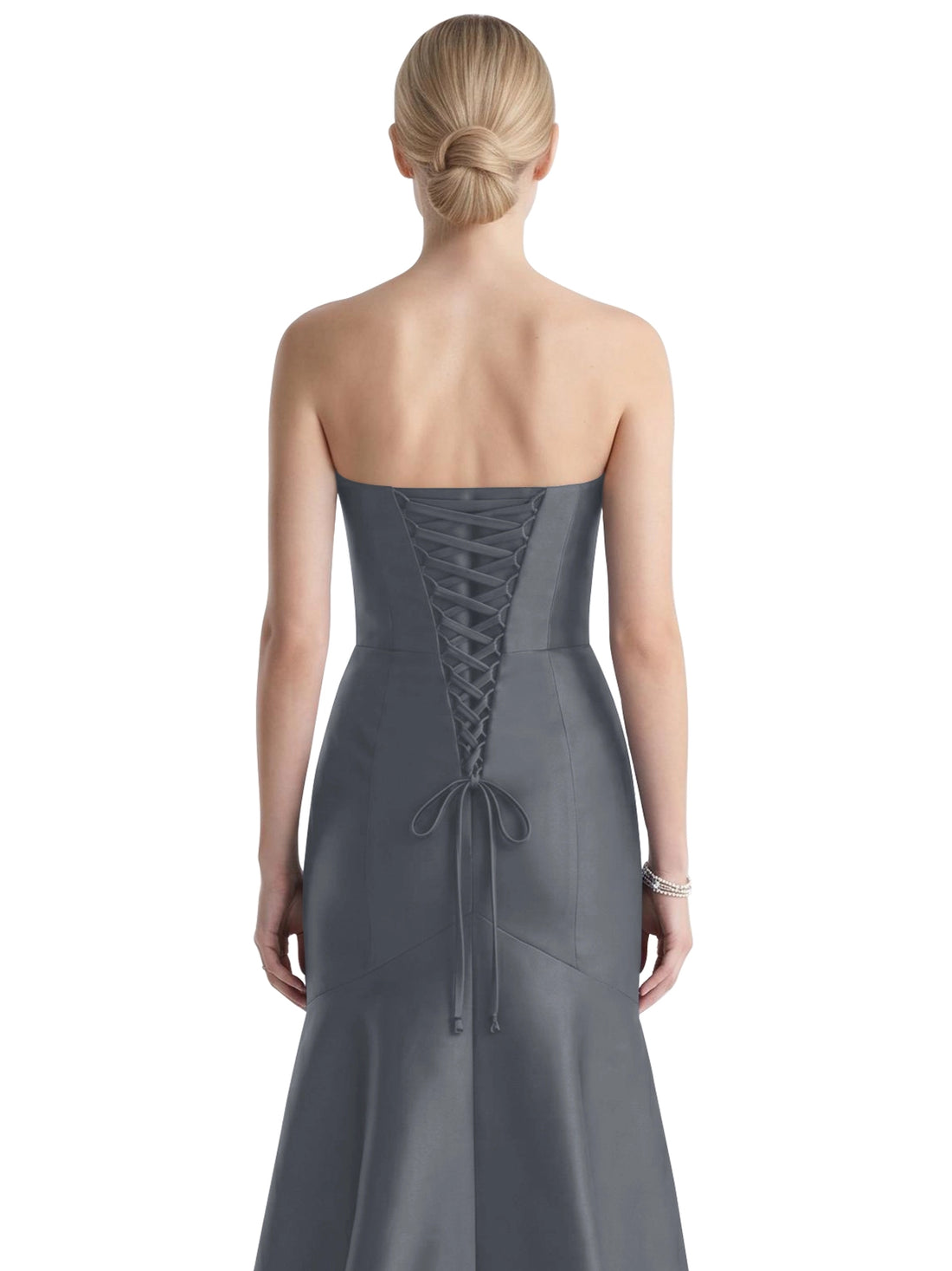 Strapless Ruched Bodice Prom Dress 