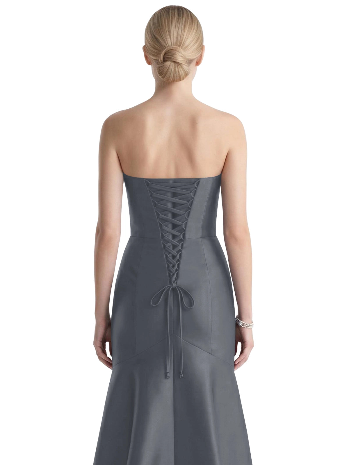 Strapless Ruched Bodice Prom Dress 