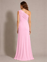 One-Shoulder Prom Dress with Slit