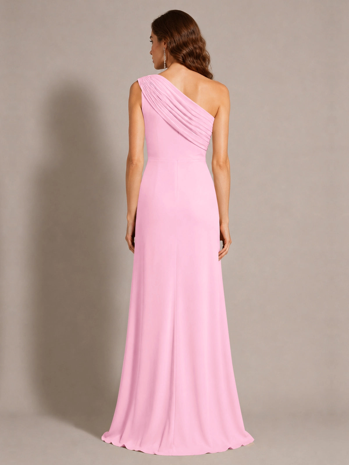 One-Shoulder Prom Dress with Slit