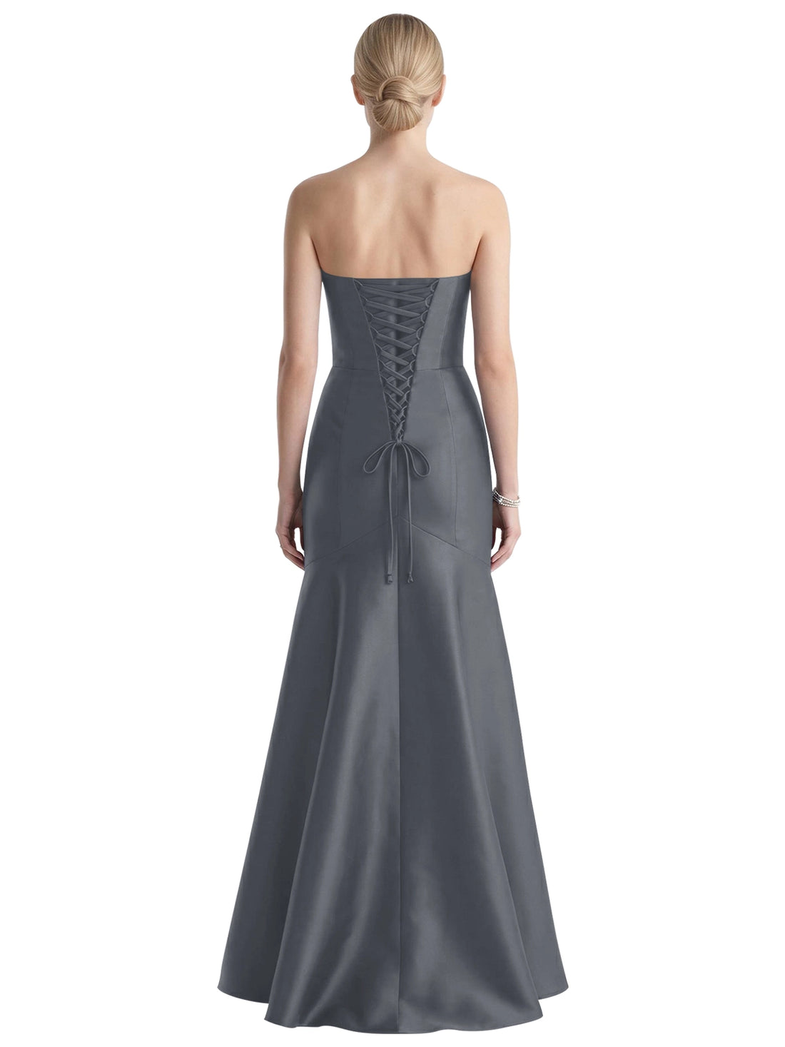 Strapless Ruched Bodice Prom Dress 