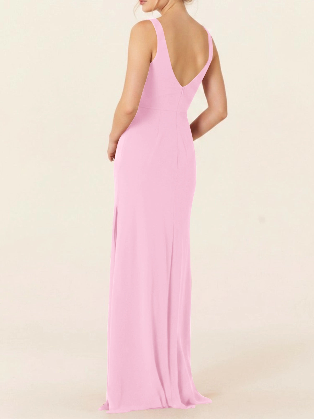 Chiffon Bridesmaid Dress with Slit 