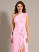 One-Shoulder Prom Dress with Slit