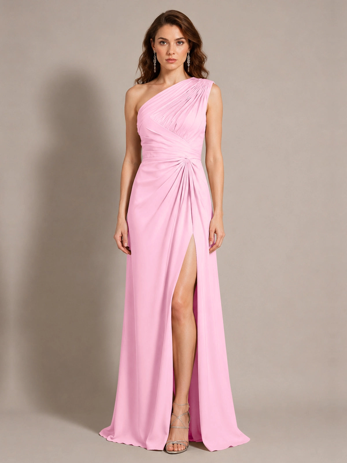One-Shoulder Prom Dress with Slit