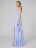 Strapless Bridesmaid Dress with Slit 