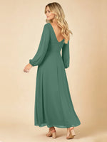 A-line Bridesmaid Dress with Long Sleeves 