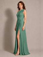One-Shoulder Prom Dress with Slit