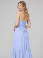 Strapless Bridesmaid Dress with Slit 