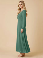 A-line Bridesmaid Dress with Long Sleeves 