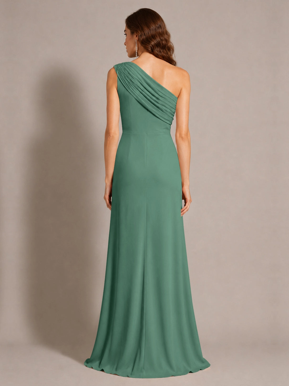 One-Shoulder Prom Dress with Slit